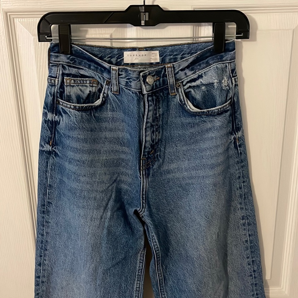 TOPSHOP wide leg denim jeans size 26